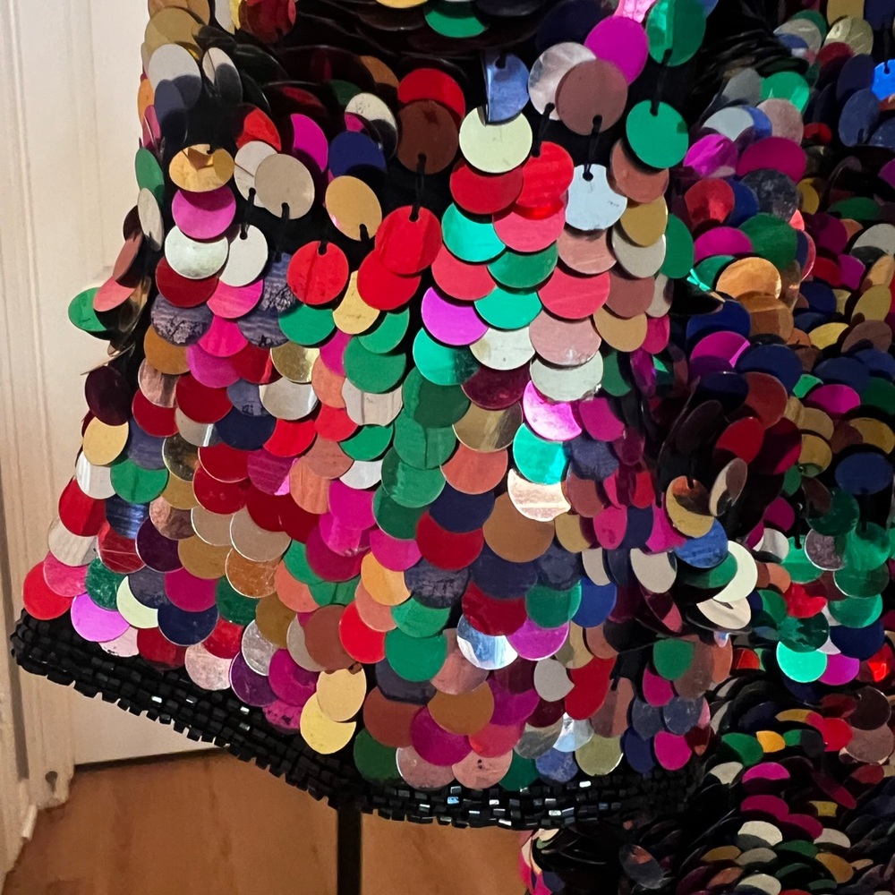 Leslie Fay Multicolor Sequin Party Dress (Prom, Graduation, Wedding Guest) - Picture 3 of 8